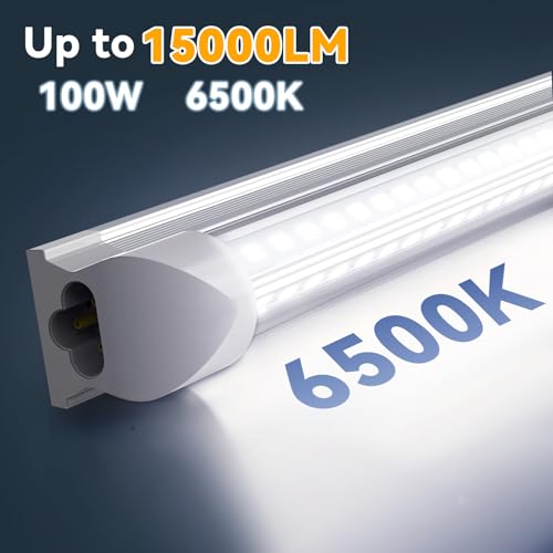8FT LED Shop Light 100W 15000LM ETL 10 Pack (8ft 10-Pack)