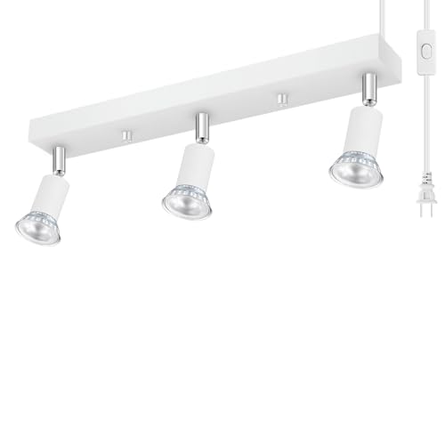 Plug in Track Lighting (White / 15" 3 Way Track Light)
