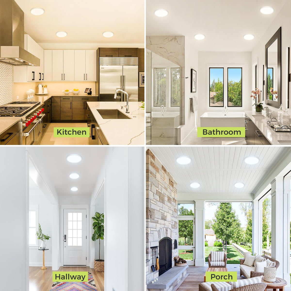 1PACK Flush Mount LED Ceiling Light Fixture White (White / 6.5Inch-1pack)