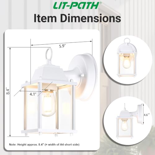 Outdoor Wall Light Fixture (White / 1-pack)