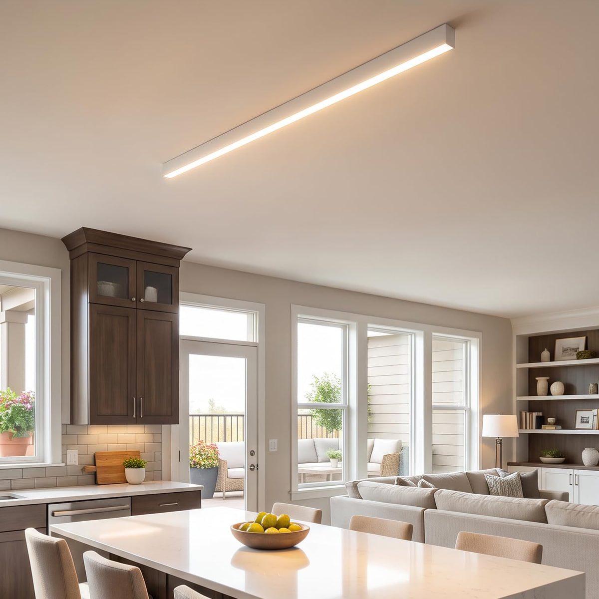 White ceiling light LED (White / 39.4IN)