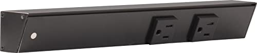 Task Lighting APT Angled Power Strip 12 inch Left (12 inch Left / Black)