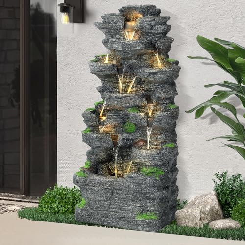 40" H Water Fountains Outdoor