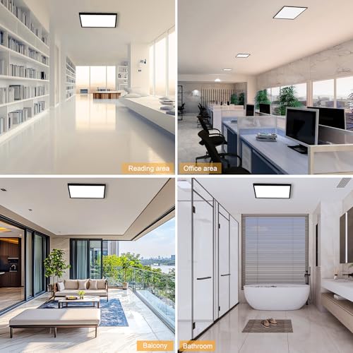 2'x2'4200 Lumen 4 Pack LED Flat Panel (Black 4 Pack / 2x2 Feet)