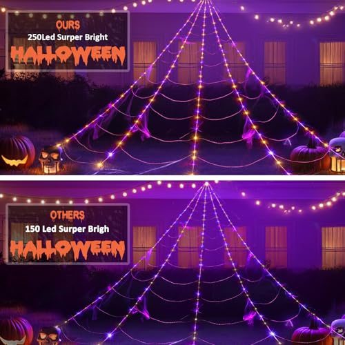 Spider Web Lights Halloween Decoration Outdoor