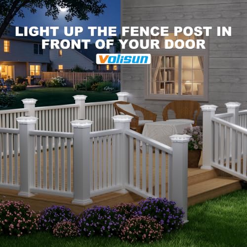 White Solar Post Cap Lights (Off-White / 16 Pack)