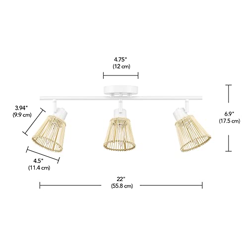 64000043 22" 3 (White, Bamboo)