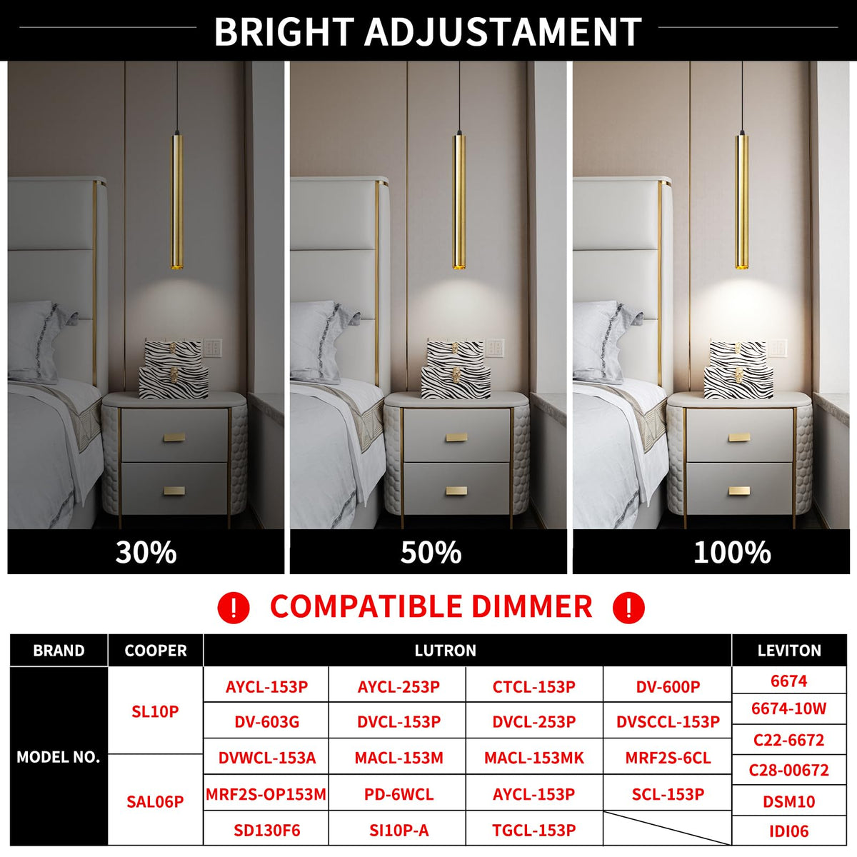 Modern Pendant Lights 4000K Bronze LED Dimmable Pendant Light Fixtures Pendant Lighting for Kitchen Island (Bronze-3p-Dimmable / 15.7inch-3p-1 light)