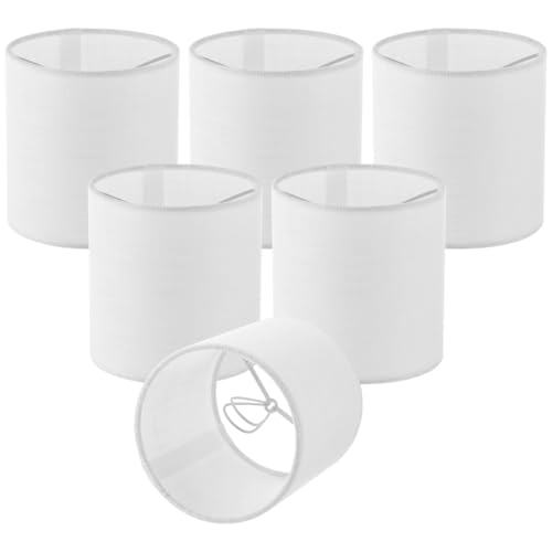 Chandelier Lamp Shades (White-6PCS)