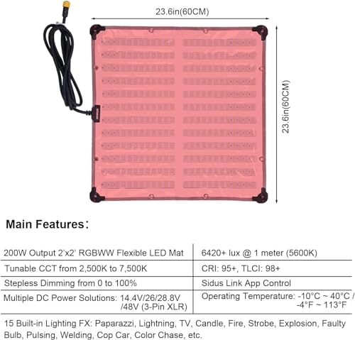 Amaran F22C 200W RGBWW Flexible Led Video Light 2500K~7500K