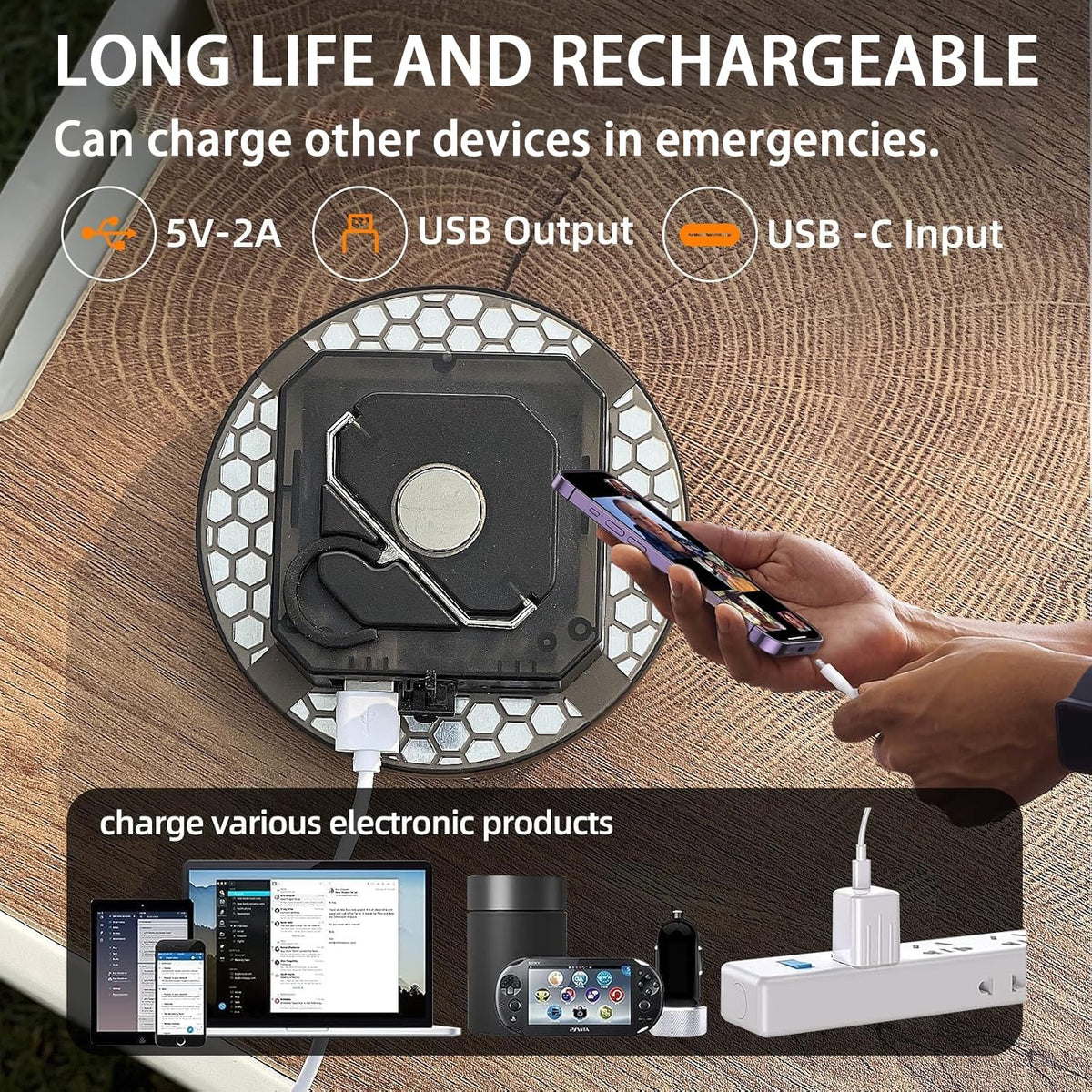 Transparent 40W 5000LM Camping Light (40W 2pcs(Clear))
