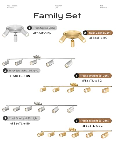 3 Light Track Lighting Kit (Kaleidoscope, Brushed Nickel / 16.1", 3-light)