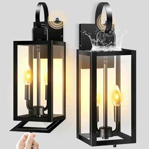 19inch Large Outdoor Wall Light with Closed Bottom (19in-dusk to dawn)