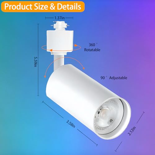 Plug in H Type LED Track Lighting Kits Dimmable RGB Ceiling Fixtures (White RGB)