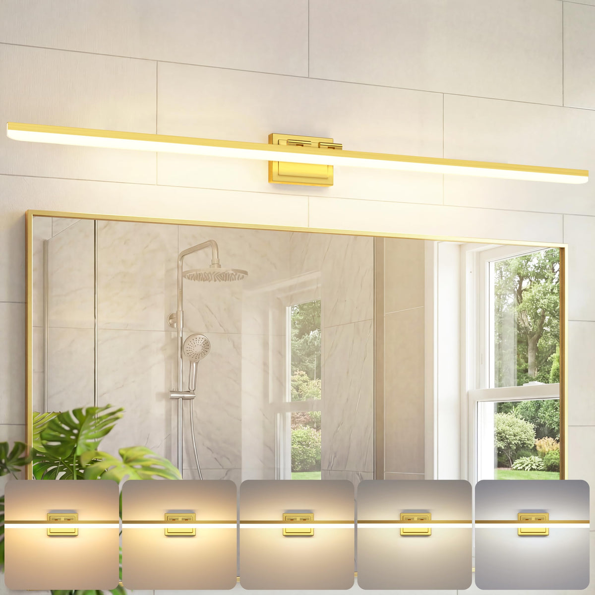Modern Bathroom Vanity Light 55 inch (Gold / 55 inch)