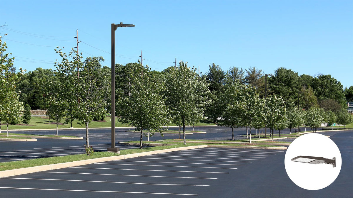 LED Outdoor Area Light Fixture (29.8" L x 11.8" W x 6.7" H / Parking Lot Light)