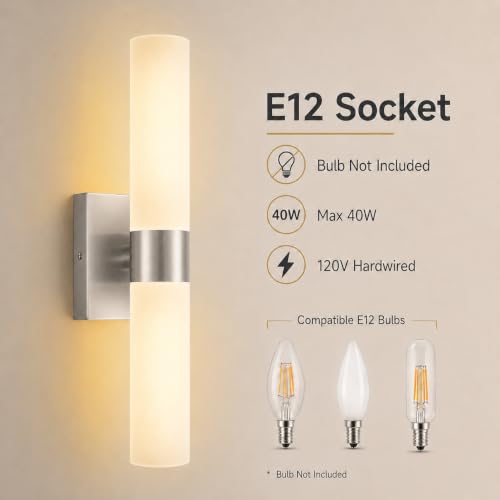 Wall Sconce Set of 2 (Nickel / 17in)