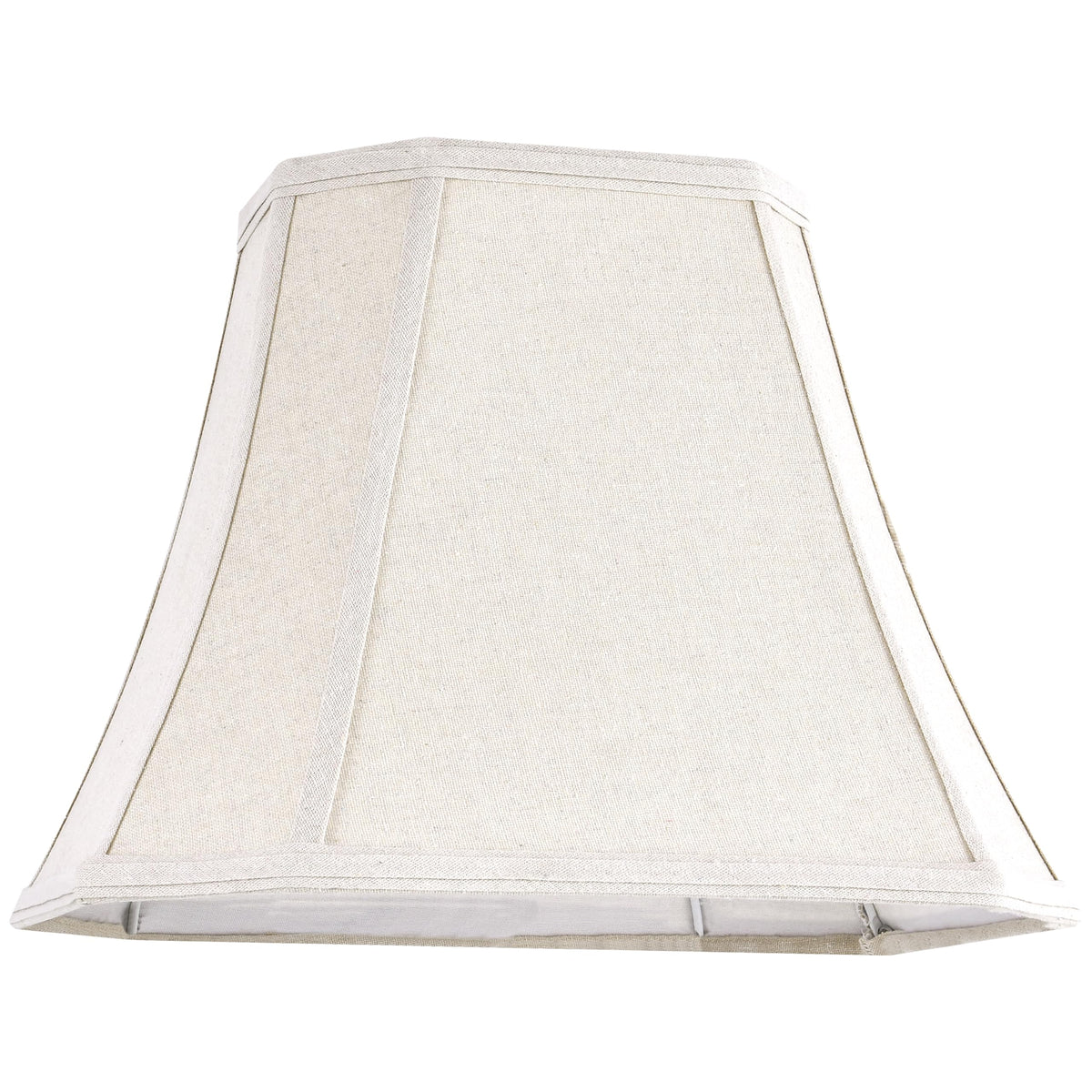 Square Lampshade for Table Lamps (8 x 14 x 11 inches - 1 Pack / Beige Dark Fabric)