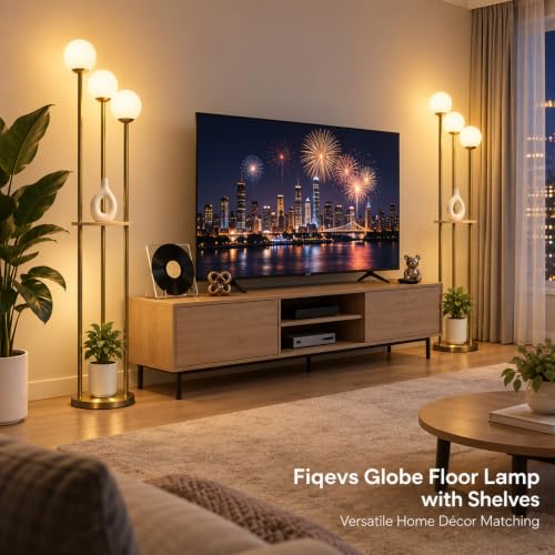 Floor Lamp with Shelves
