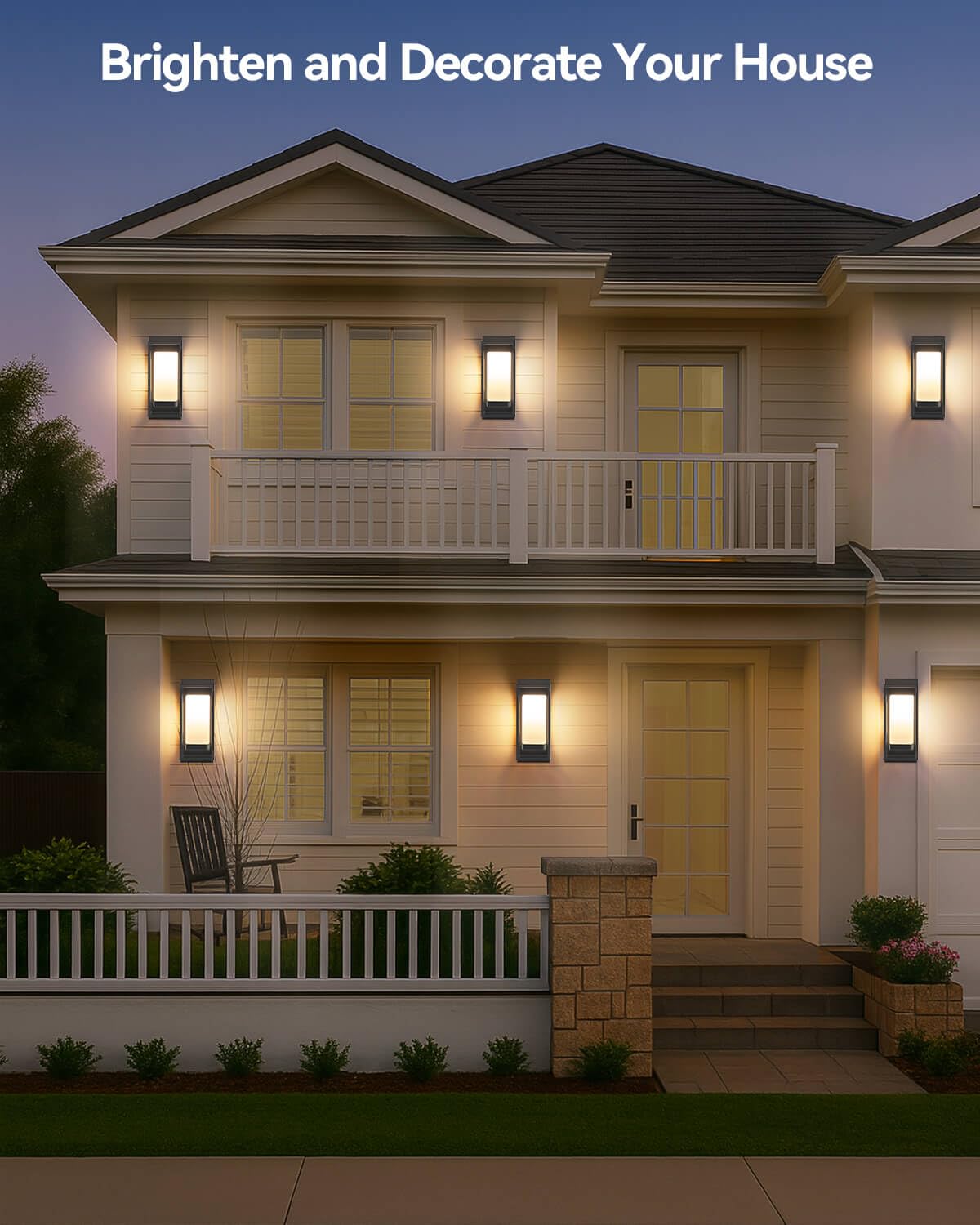 Dusk to Dawn Outdoor Wall Light (Black)