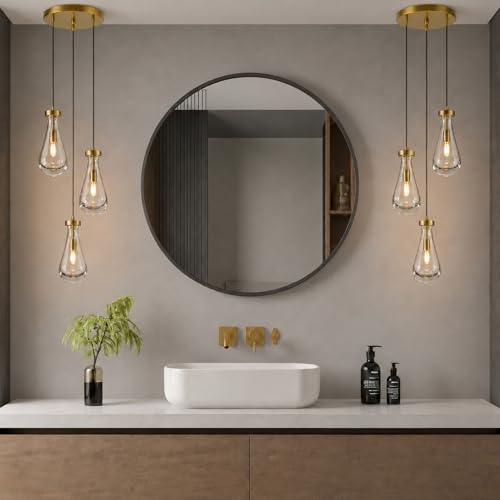 Raindrop Pendant Light Fixtures of 3 Lights (Gold / 3 Head)