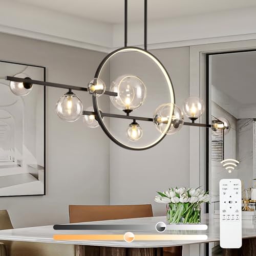 54" Modern Pendant Light Fixtures (Black / 54.3 inches)