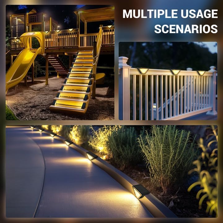 20 Pack Solar Step Lights for Outside