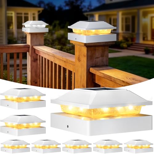 4x4 Post Solar Lights 8 Pack (White / 8 Packs)
