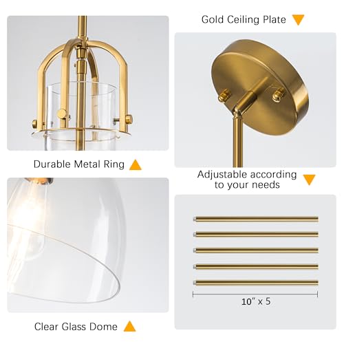 Modern Glass Shade Pendant Light Kitchen Island