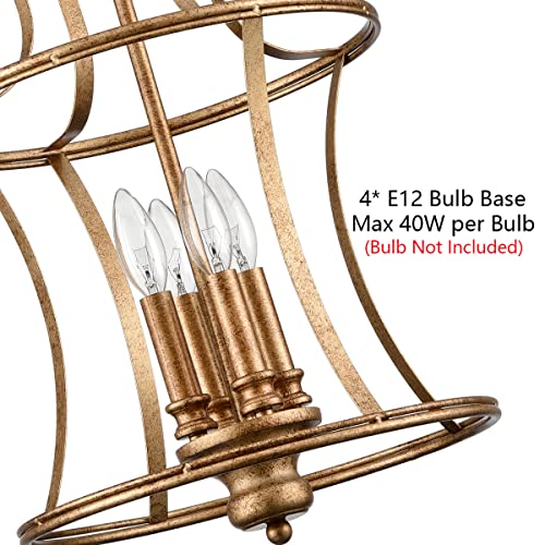 4 Light Pendant Light Lantern Chandelier Light Fixture