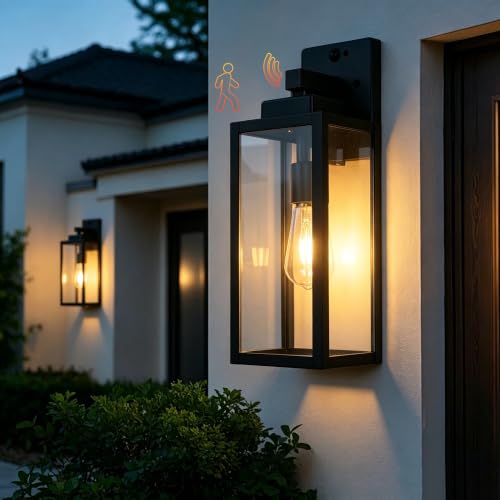 15 Inch Motion Sensor Dawn to Dusk Outdoor Sensor Light Fixture Waterproof Porch Lights Anti (15 Inch)