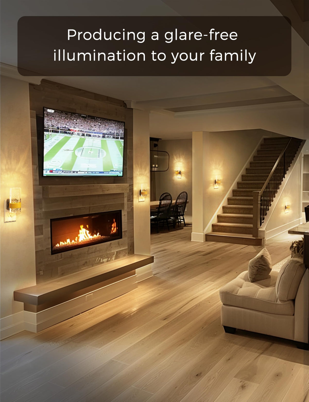 Night Light Bathroom Night Lights Plug into Wall Light Sensor (Golden)