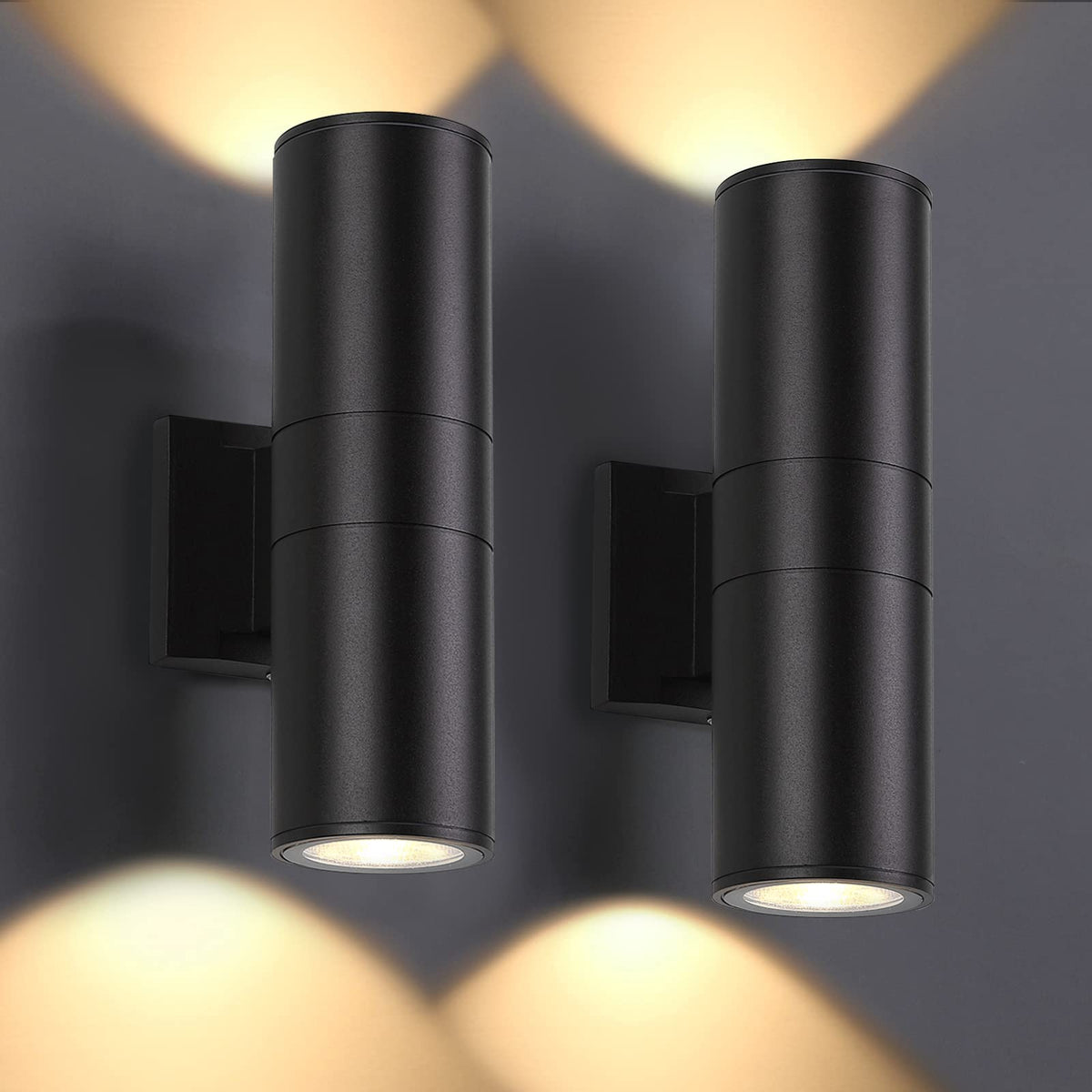 Outdoor Wall Lights 2 Packs (Black)