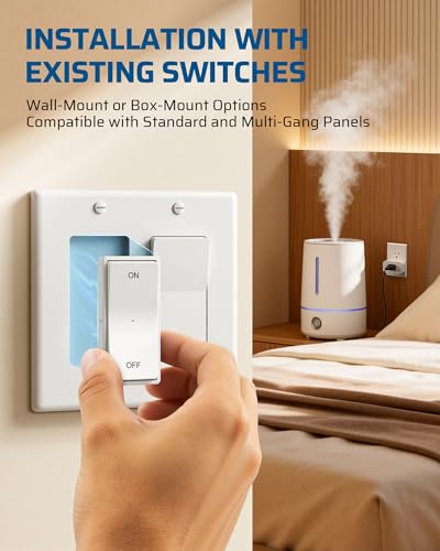 Remote Control Outlet Wireless Wall Mounted Light Switch