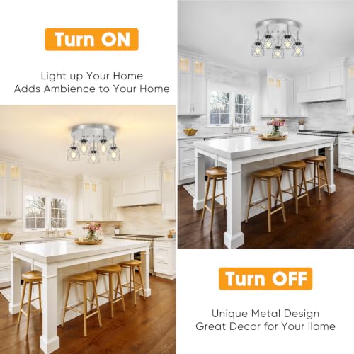 5 Light Kitchen Light Fixtures (Silver / 5-Light)