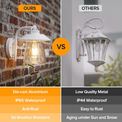 Outdoor Indoor Wall Lantern (White / 1 Pack)