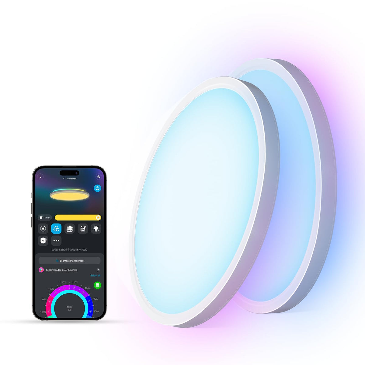 Smart Ceiling Light (White - 2 Pack)