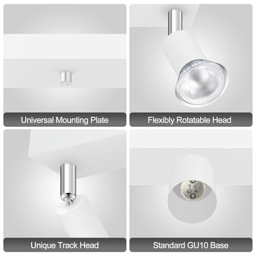 Plug in Track Lighting (White / 15" 3 Way Track Light)