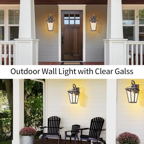 Outdoor Light Fixtures Wall Mount (Oil-Rubbed Bronze-1 PACK / Medium)