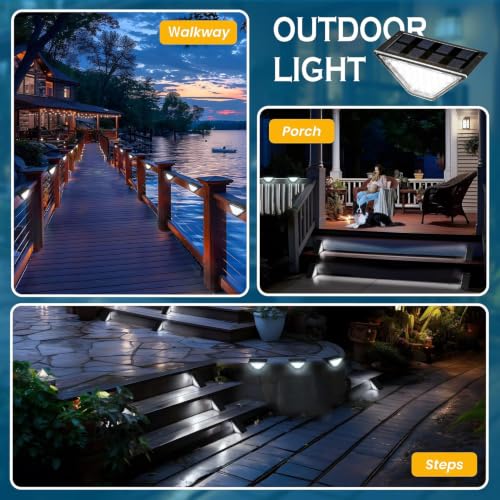 Solar Step Lights for Outside (Cool White / 20)