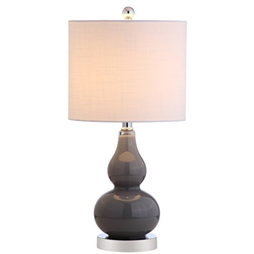 Anya Gourd Glass Table Lamp 20.5" (Single / Gray)