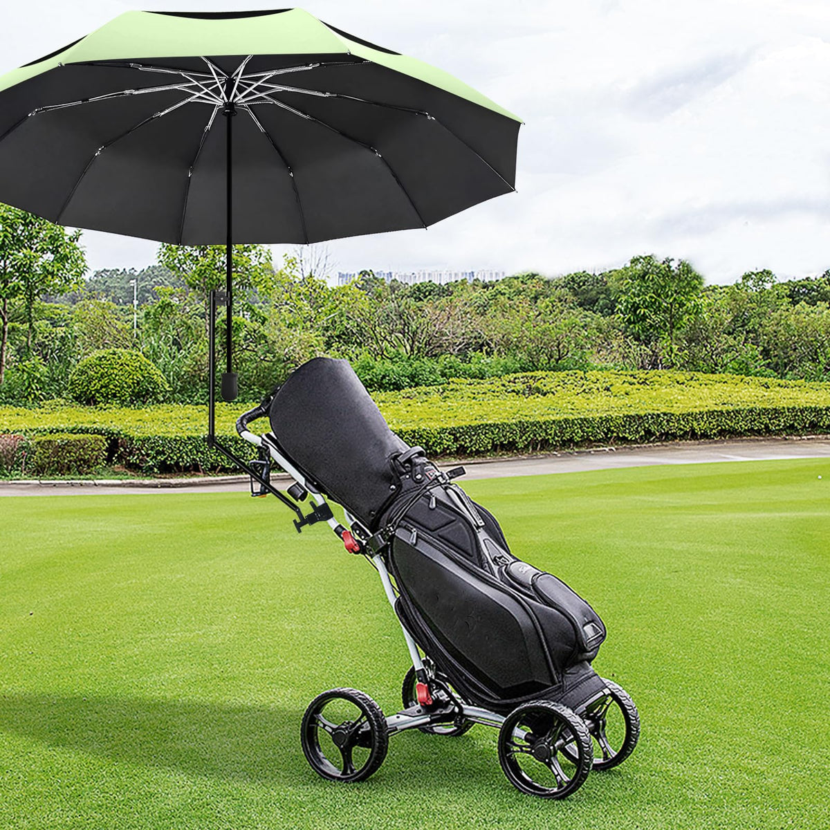 43.3in Adjustable Golf Umbrella Universal Clamp (Green / 43.3")