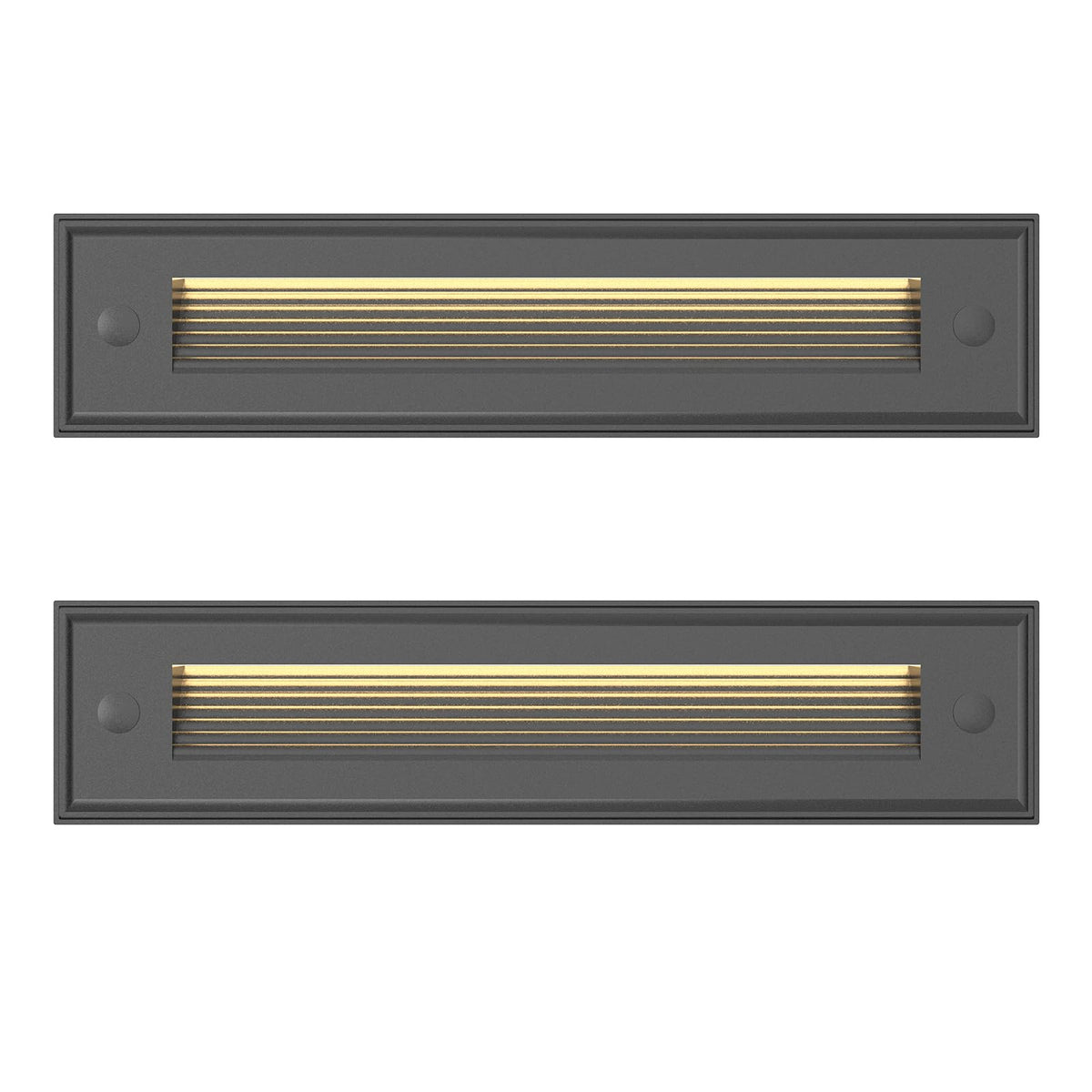 2 Pack 7.4 Inch Low Voltage Outdoor Stair Lights (Black / 7.4inch | 2700K)