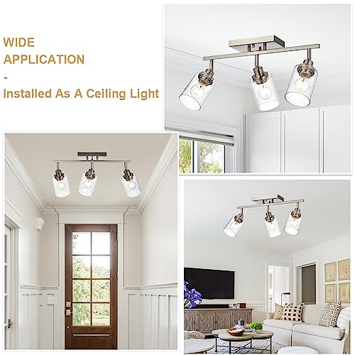 3 Light Rotatable Track Lighting Kit (Brushed Nickel / 3-Light)