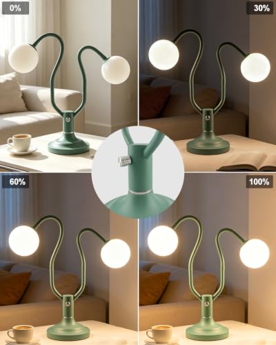 Green Globe Table Lamp Dimmable Magic DIY Arms G9 Bulbs Included (17-Green-Globe-2U-Magic DIY Arms)