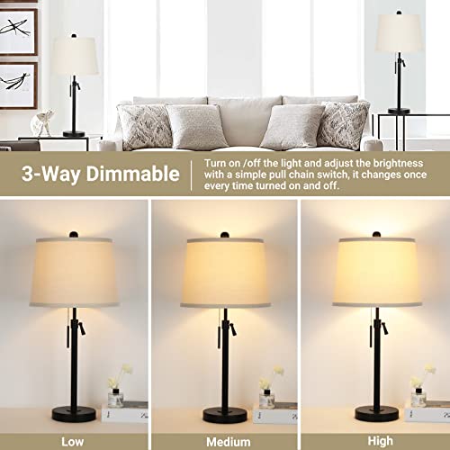 Adjustable Height Table Lamps Set of 2