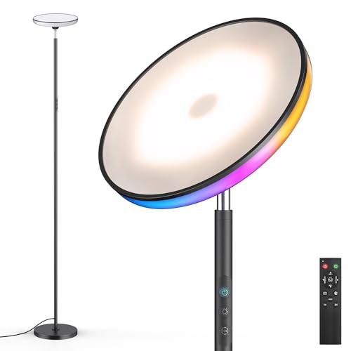 UFO Torchiere Floor Lamp (Black)