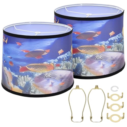 Drum Lamp Shades Set of 2 (Underwater World)