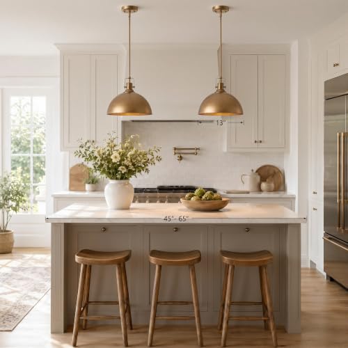 13 in Dome Pendant Light (Antique Brown / 13 Inch)