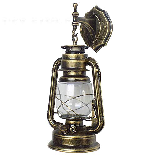 Industrial Rustic Wall Sconce Lantern Light (Cyan Bronze / 2pcs)